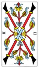 Two of Wands Tarot de Marseille