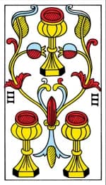 Three of Cups Tarot de Marseille