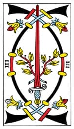 Three of Swords Tarot de Marseille