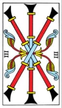 Three of Wands Tarot de Marseille