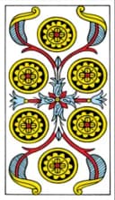 Six of Pentacles Tarot de Marseille