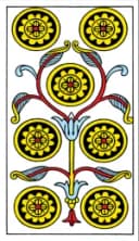 Seven of Pentacles Tarot de Marseille