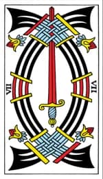Seven of Swords Tarot de Marseille