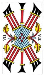 Seven of Wands Tarot de Marseille