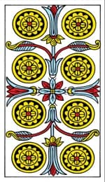 Eight of Pentacles Tarot de Marseille
