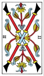 Two of Wands Tarot de Marseille