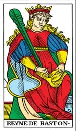Queen of Wands Tarot de Marseille